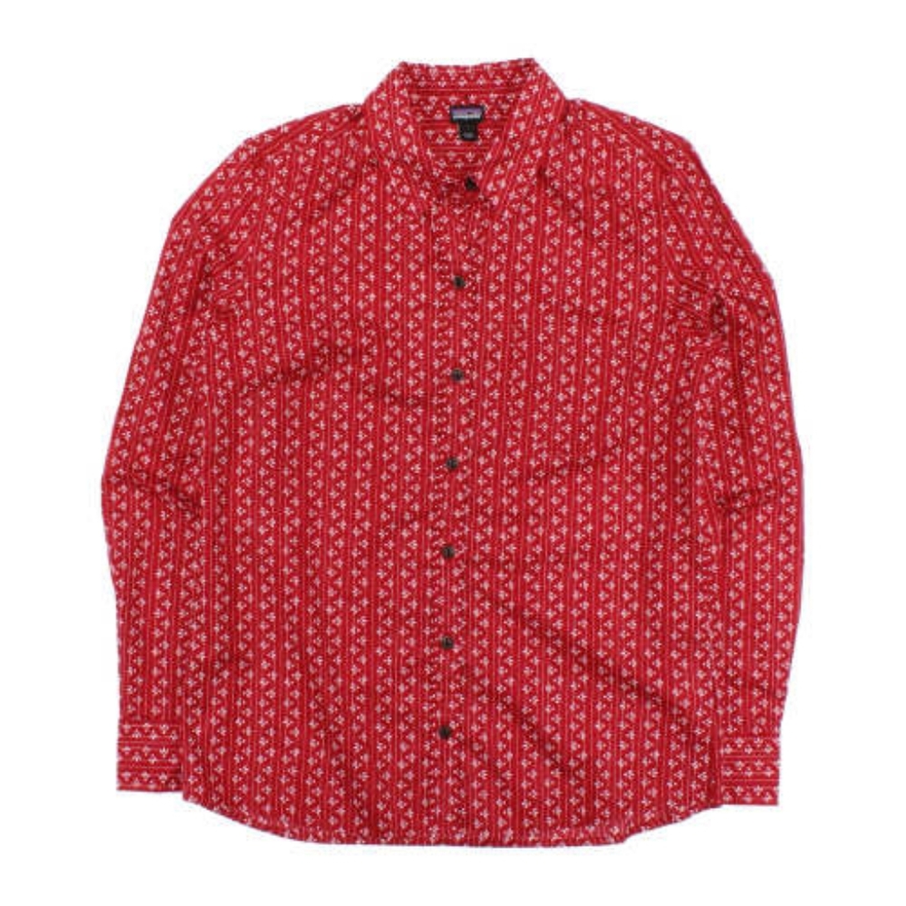 Patagonia Long Sleeve Button Down Brookgreen Red Shirt 4